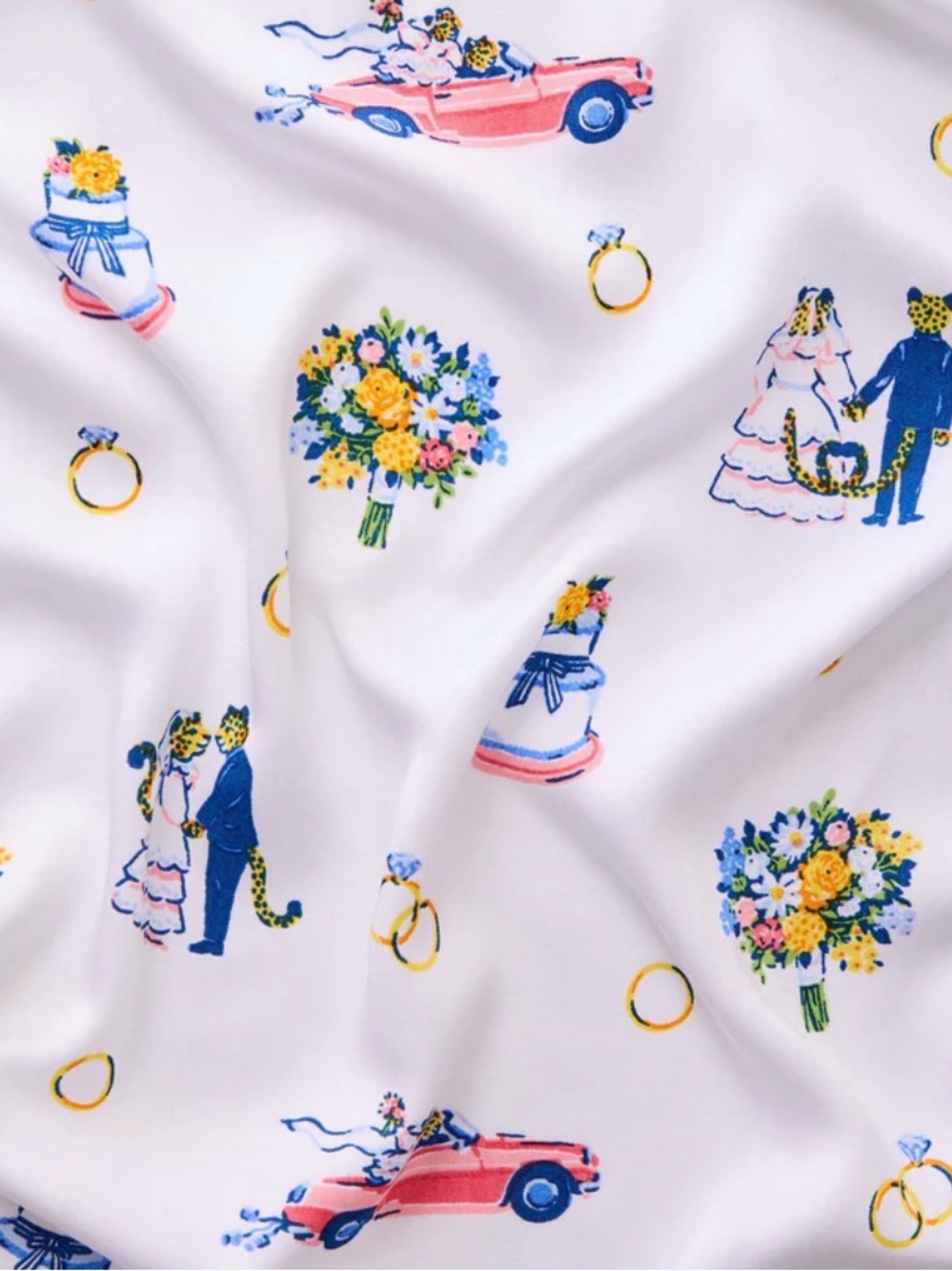 NEW “Print Fresh” Eco Satin Sydney Getting Ready Set in Happily Ever After - Picture 5 of 9